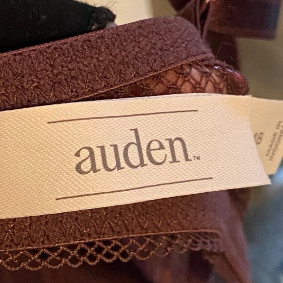 Auden Women Wine Purple Lace Underwire Plunge Coverage Push-Up Bra Sz 34B - Picture 5 of 7